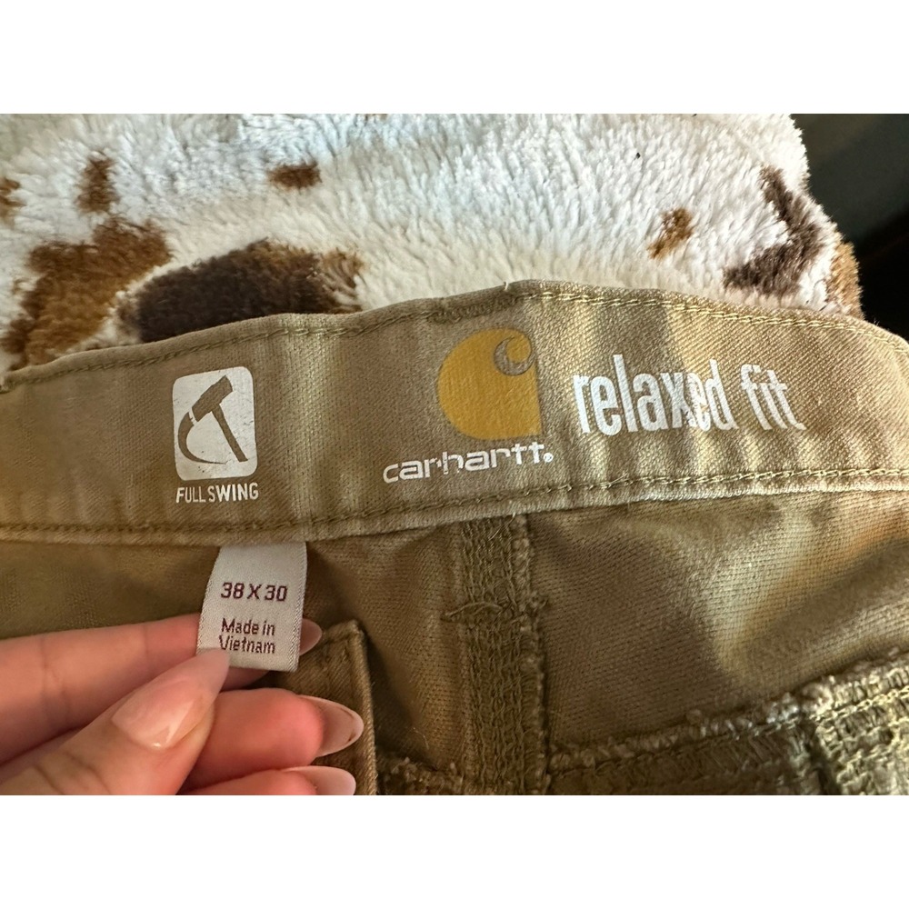 Carhartt Full Swing Relaxed Fit Work Pants Tan 38 X 30 - Picture 9 of 9